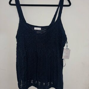 LC Lauren Conrad Deep Blue Knit Camisole